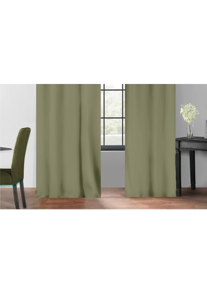 Su Yeşili Petek Kadife Dokulu Fon Perde Pilesiz Düz Dikişli Ekstrafor Büzgü 140 x 270 cm fiyatları