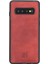 Samsung Galaxy S10 Kırmızı Deri Arka Telefon Kılıfı 1