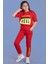 Toontoy Kız Çocuk Crop Model Cep Detaylı Baskılı Eşofman Takımı 1