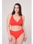 Aquaviva Kadın Kırmızı Büyük Beden Üçgen Yüksek Bel Bikini Takımı 1