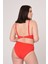 Aquaviva Kadın Kırmızı Büyük Beden Üçgen Yüksek Bel Bikini Takımı 3