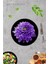 Mor Orkide Desenli Cam Kesme Tahtası - Cam Kesme Tablası - Sunum Tabağı| Çap 32 cm. 2