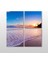 Gün Batımı ve Kumsal Kanvas Tablo 60 x 60 cm 1