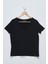 Kadın Siyah V Yaka T-Shirt 1