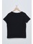 Kadın Siyah V Yaka T-Shirt 2