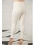 Cep Detaylı Büyük Beden Pamuk Pantolon Ekru 3