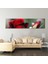 Gül Kırmızı Kanvas Tablo 300 x 100 cm 4