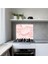 Cam Ocak Koruyucu ve Kesim Tablası Pembe Mermer 50 x 56 cm Tek Parça 1