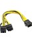 PrimeX Plus PX-4302 6 Pin To 2x8 Pin Psu Ekran Kartı Güç Çevirici Kablo 1