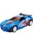 Sesli ve Işıklı Glo Racer Çek Bırak Araba 18 Cm. - Mavi Glo Racer 1