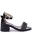 Kiko 761 Rugan Günlük Kız Çocuk 4 cm Topuk Sandalet Ayakkabı Siyah 4