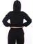 Kapüşonlu Uzun Kollu Balıkçı Yaka Crop Sweatshirt 2