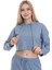 Dısentıs Modest Kapüşonlu Bağcık Detaylı Crop Sweatshirt 2