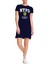 Lacivert Nypd Kısa Kollu Penye T-Shirt Elbise 1