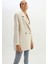 Keten Blazer Ceket Naturel 1