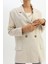 Keten Blazer Ceket Naturel 4