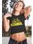 Istanbul Bisiklet Siyah Kısa, Kesik Crop Top Kadın Tişört 1