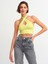 3730 Boyundan Askılı Crop Top-Lime 1