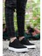Siyah Beyaz Süet Erkek Sneaker 0012365 3