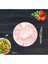 Pembe Mermer Cam Kesme Tahtası - Sunum Tabağı| Çap 20 cm. 1