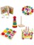Wooden Toys Ahşap Eğitici 5 Li Set Zeka Algı Oyunları Helezon - Puzzle - Saat - Geometrik 1