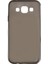 Samsung Galaxy E500 E5 2015 Uyumlu Arka Koruma Silikon Kılıf Şeffaf-Gri 1