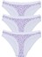 Kadın 3'lü Paket Desenli Bikini Külot Beyaz 2