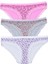 Kadın 3'lü Paket Desenli Bikini Külot Karışık 1