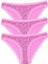 Kadın 3'lü Paket Desenli Bikini Külot Pembe 1