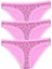 Kadın 3'lü Paket Desenli Bikini Külot Pembe 2