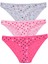 Kadın 3'lü Paket Desenli Bikini Külot Karışık 2