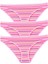 Kadın 3'lü Paket Desenli Bikini Külot Pembe 1