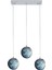 3'lü El Boyama Gül Desenli Sarkıt Modern Avize MOD-AV-4408-3BBY-PURE 1
