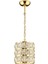 Alfa Tekli Kristalli Gold Sarkıt Avize 20CM 1