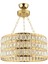 Alfa Kristalli Gold Yuvarlak Sarkıt Avize 40CM 1