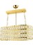 Alfa Kristalli Gold Uzun Sarkıt Avize 60X30CM 1