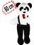 80 cm Ayakta Tulumlu Çiçekli Panda 1