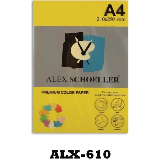 Alex Schoeller A4 Fotokopi Kağıdı 500 Lü Fosforlu Lemon 610