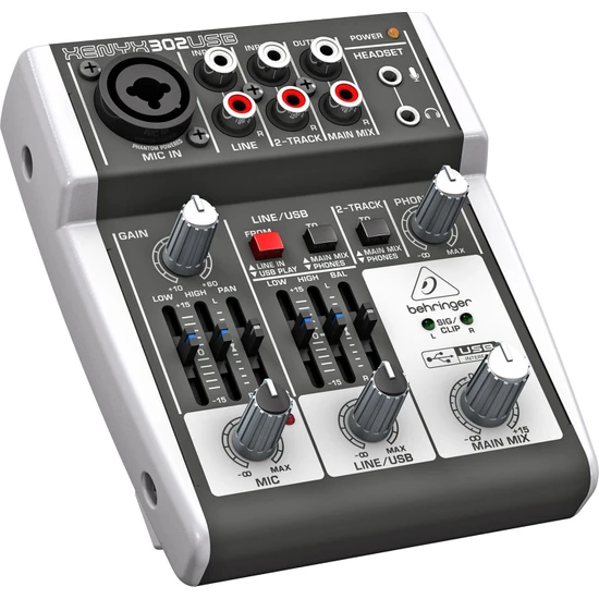 Behringer Xenyx 302USB 5-Kanal Analog Deck Mixer