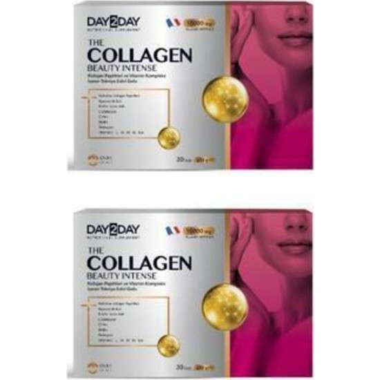 Ocean Çilek Aromalı DAY2DAY 2 Adet The Collagen Beauty Intense 30 Saşe x 2