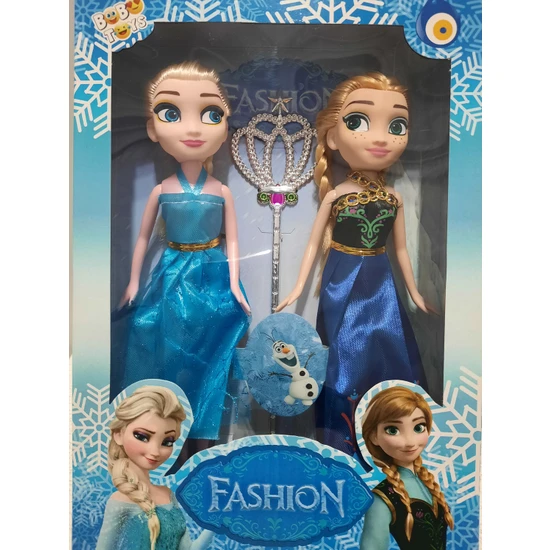 Bobo Toys Karlar Ülkesi Frozen Elsa ve Anna 2'li Bebek Seti