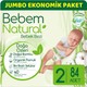 Bebem Bebek Bezi Natural Jumbo Ekonomik Pk Beden:2 (3-6kg) Mini 84 Lü