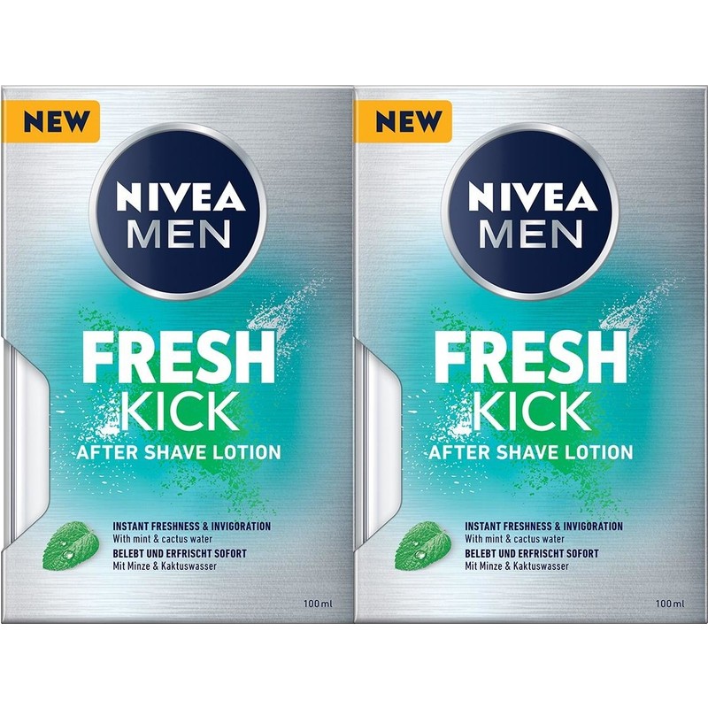 Nivea Men Fresh Kick Tıraş Sonrası Losyon Ferahlatıcı Etki 100 ml x 2 Mint ve Kaktüs Suyu
