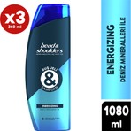 Head&Shoulders Head & Shoulders Duş Jeli ve Şampuan Energizing 360 ml X3