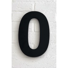 Kapı Numarası 10 cm No 9, Siyah Pleksi Kendinden Yapışkanlı Bina Daire Villa Kapı Numarası Arial Yazı Tipi