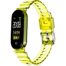 kilifone - Xiaomi Mi Band 5 - Kordon Silikon Kordon - KRD-27 - Sarı - T15190