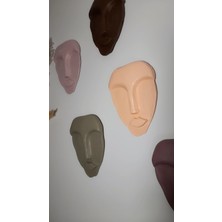 Mes Reves Design El Yapımı Soyut Tasarım Duvar Dekorasyon Maskları (Maskeleri) 5'li Set