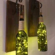 Mes Reves Design LED Işıklı Ceviz Renkli Duvar Aplik 2'li Set