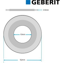 Geberit Ince Rezervuar Için Alt Conta 52.5X19.5X3 (241.291.00.1)