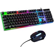 Snexpres Oyuncu Rgb Işıklı Klavye  Mouse Set